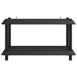 Unità di scaffalatura 2 livelli 100 x 40 x 55,5 cm PP Antracite
