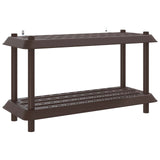 Unità di scaffalatura 2 livelli 100 x 40 x 55,5 cm PP Marrone