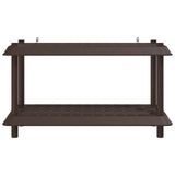Unità di scaffalatura 2 livelli 100 x 40 x 55,5 cm PP Marrone