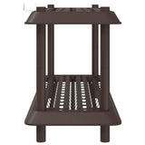 Unità di scaffalatura 2 livelli 100 x 40 x 55,5 cm PP Marrone