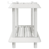 Unità di scaffalatura 2 livelli 100 x 40 x 55,5 cm PP Bianco