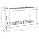 Unità di scaffalatura 2 livelli 100 x 40 x 55,5 cm PP Bianco