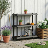 Unità di scaffalatura 3 livelli 100 x 40 x 96 cm PP Antracite