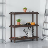 Unità di scaffalatura 3 livelli 100 x 40 x 96 cm PP Marrone