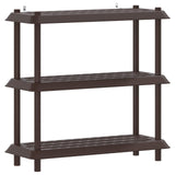 Unità di scaffalatura 3 livelli 100 x 40 x 96 cm PP Marrone