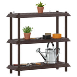 Unità di scaffalatura 3 livelli 100 x 40 x 96 cm PP Marrone
