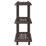 Unità di scaffalatura 3 livelli 100 x 40 x 96 cm PP Marrone