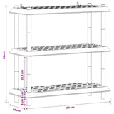 Unità di scaffalatura 3 livelli 100 x 40 x 96 cm PP Bianco