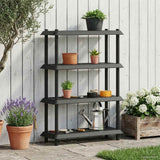Unità di scaffalatura 4 livelli 100 x 40 x 136,5 cm PP