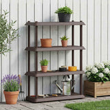 Unità di scaffalatura 4 livelli 100 x 40 x 136,5 cm PP Marrone