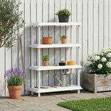 Unità di scaffalatura 4 livelli 100 x 40 x 136,5 cm PP Bianco