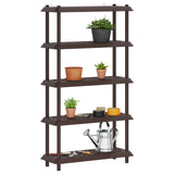 Unità di scaffalatura 5 livelli 100 x 40 x 177 cm PP Marrone