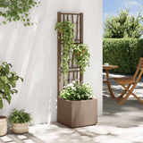 Vaso da Giardino con Trellis Marrone 36 x 36 x 140 cm PP