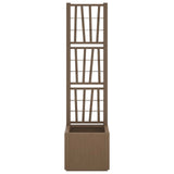 Vaso da Giardino con Trellis Marrone 36 x 36 x 140 cm PP
