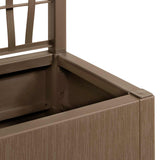 Vaso da Giardino con Trellis Marrone 80 x 36 x 140 cm PP
