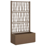 Vaso da Giardino con Trellis Marrone 80 x 36 x 140 cm PP