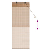 Tenda a rullo Marrone 40 x 160 cm Bambù