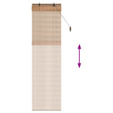 Tenda a rullo Marrone 60 x 220 cm Bambù
