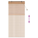 Tenda a rullo Marrone 90 x 220 cm Bambù