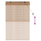 Tenda a rullo Marrone 110 x 160 cm Bambù