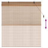 Tenda a rullo Marrone 130 x 160 cm Bambù