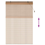 Tenda a rullo Marrone 130 x 220 cm Bambù