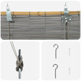 Tenda a rullo Grigio 50 x 160 cm Bambù