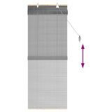 Tenda a rullo Grigio 70 x 160 cm Bambù