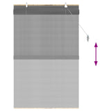Tenda a rullo Grigio 110 x 160 cm Bambù