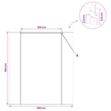 Tenda a rullo Grigio 150 x 160 cm Bambù
