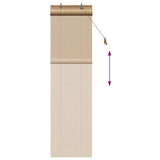 Tenda a rullo Marrone 50 x 220 cm Bambù