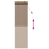 Tenda a rullo Marrone 50 x 220 cm Bambù