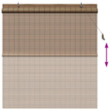 Tenda a rullo Marrone 160 x 160 cm Bambù