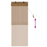 Tenda a rullo Marrone 60 x 160 cm Bambù