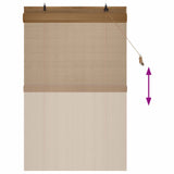 Tenda a rullo Marrone 110 x 160 cm Bambù