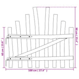 Cancello della recinzione arcuato 100 x 90 cm