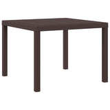 Set da Pranzo per Giardino 3 pcs Marrone e Antracite PP