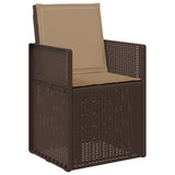 Set da Pranzo per Giardino 3 pcs Marrone e Tortora PP