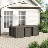 Set da Pranzo per Giardino 7 pcs Grigio chiaro e panna PP