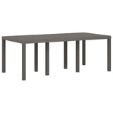 Set da Pranzo per Giardino 7 pcs Grigio chiaro e panna PP