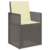 Set da Pranzo per Giardino 7 pcs Grigio chiaro e panna PP