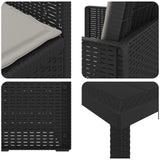 Set da Pranzo per Giardino 9 pcs Antracite e Grigio chiaro PP