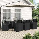 Set da Pranzo per Giardino 9 pcs Antracite e Grigio chiaro PP