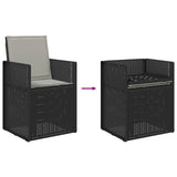 Set da Pranzo per Giardino 9 pcs Antracite e Grigio chiaro PP