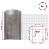 Rete per schermatura 20 x 200 cm 3 Mesh Argento