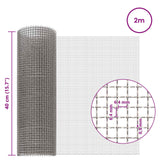 Rete per schermatura 40 x 200 cm 3 Mesh Argento