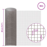 Rete per schermatura 40 x 1000 cm 3 Mesh Argento