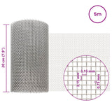 Rete per schermatura 20 x 500 cm 6 Mesh Argento