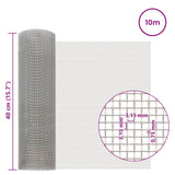 Rete per schermatura 40 x 1000 cm 6 Mesh Argento