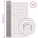 Rete per schermatura 80 x 500 cm 6 Mesh Argento